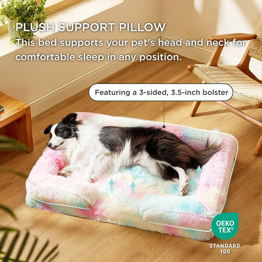 Multi-Color Large Orthopedic Dog Bed 