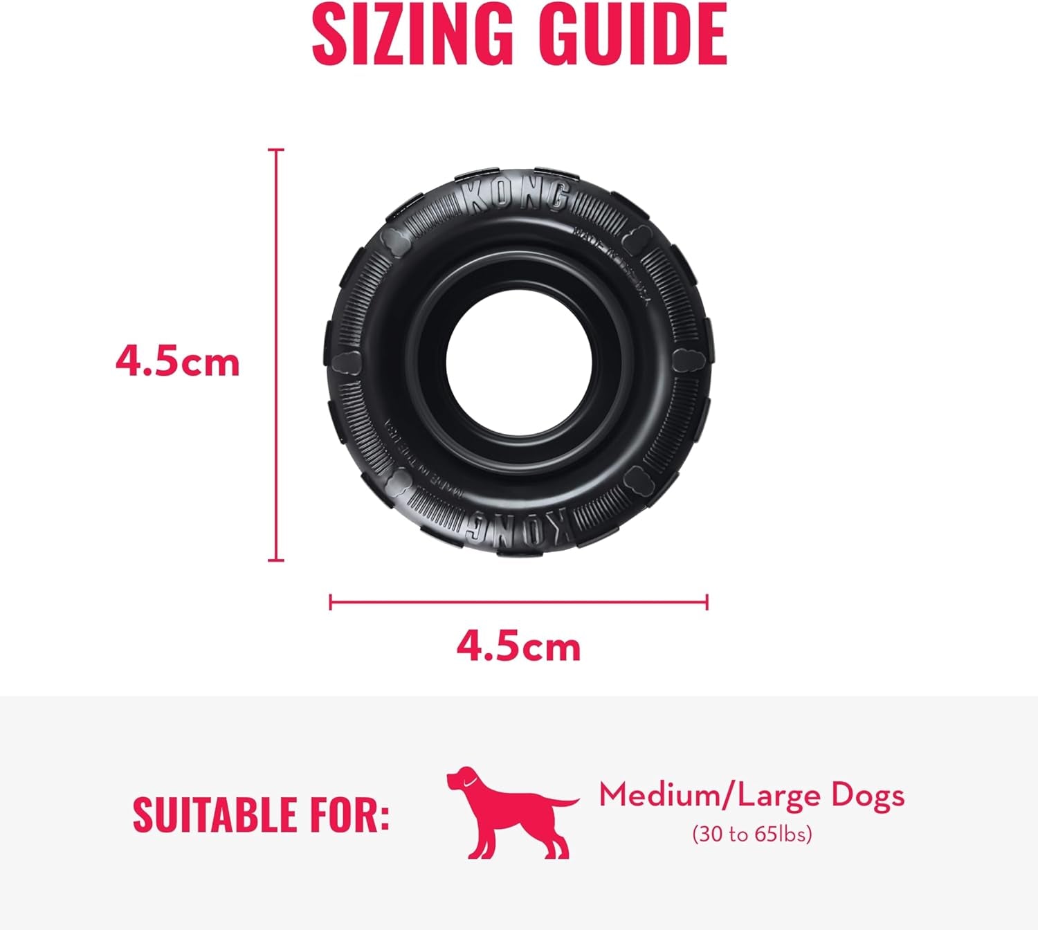 Extreme Tires - 'S Most Durable Natural Rubber Chew & Fetch Toy - Treat Dispenser Dog Tire Toy - Pet Supplies for Outdoor & Indoor Play - for Medium/Large Dogs