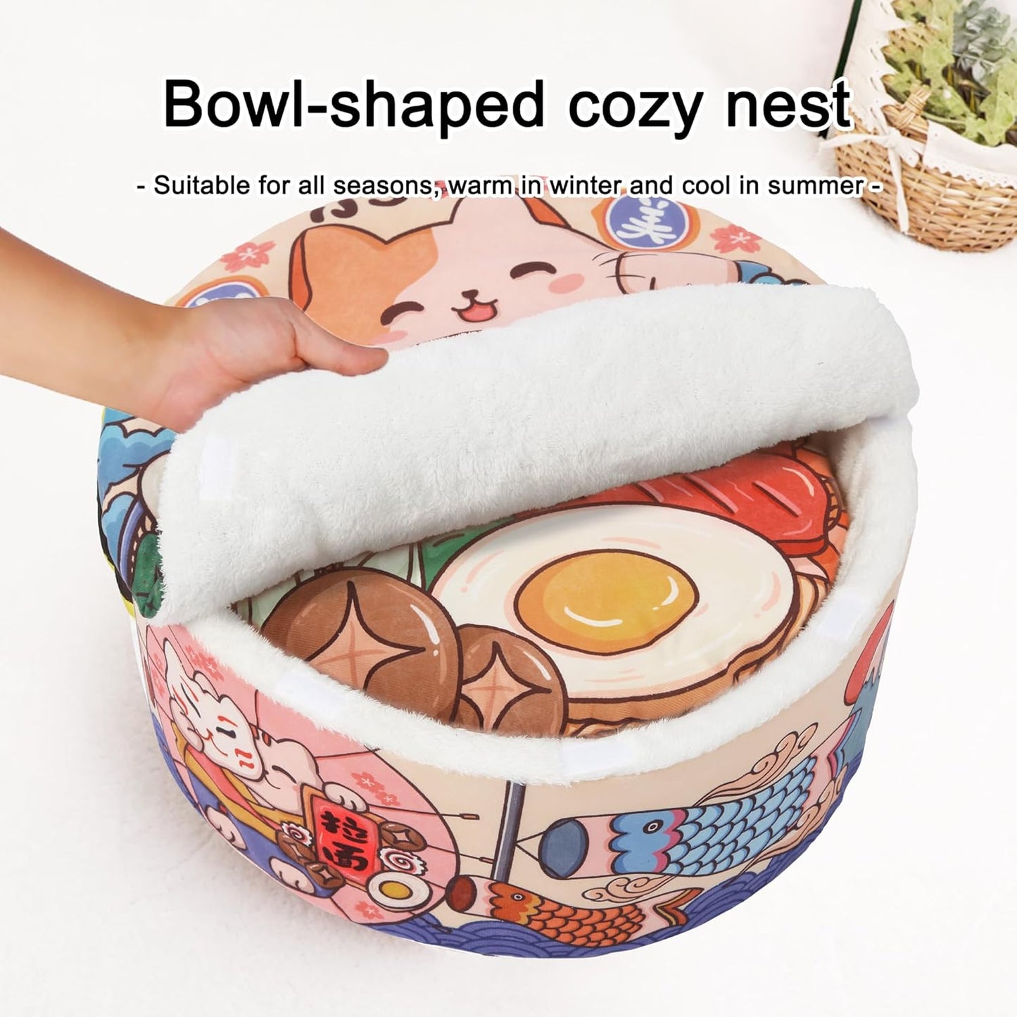 Ramen Noodle Dog & Cat Bed