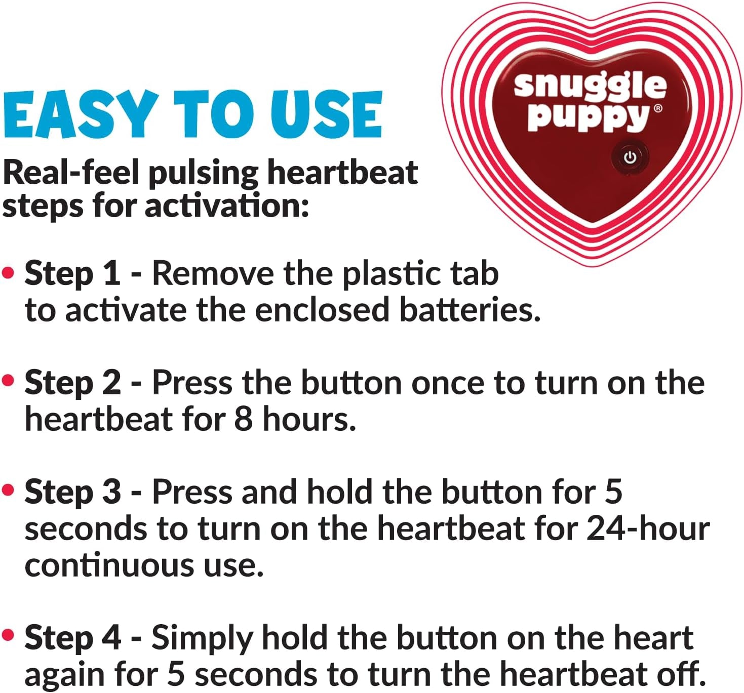 Snuggle Puppy Heartbeat for Pet Anxiety Relief and Calming Aid