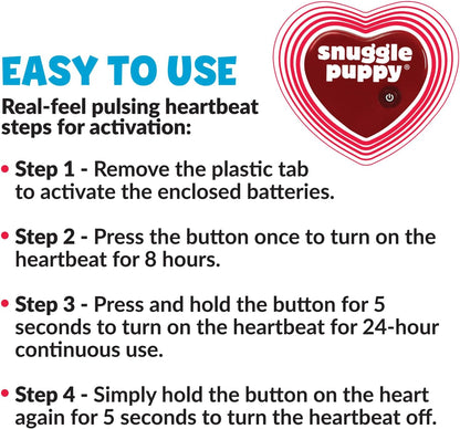 Snuggle Puppy Heartbeat for Pet Anxiety Relief and Calming Aid