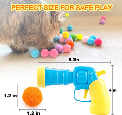 31PCS Cat Ball Launcher Toy – Interactive Fun for Your Playful Kitty! 