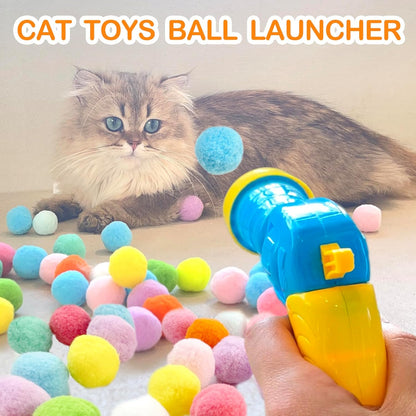 31PCS Cat Ball Launcher Toy – Interactive Fun for Your Playful Kitty! 