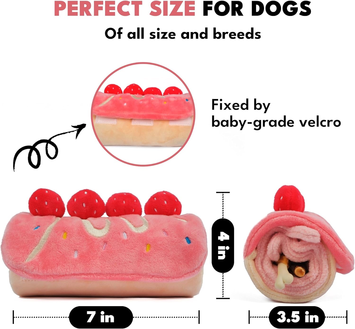 Dog Enrichment Cake Stimulating Crinkle Dog Gift