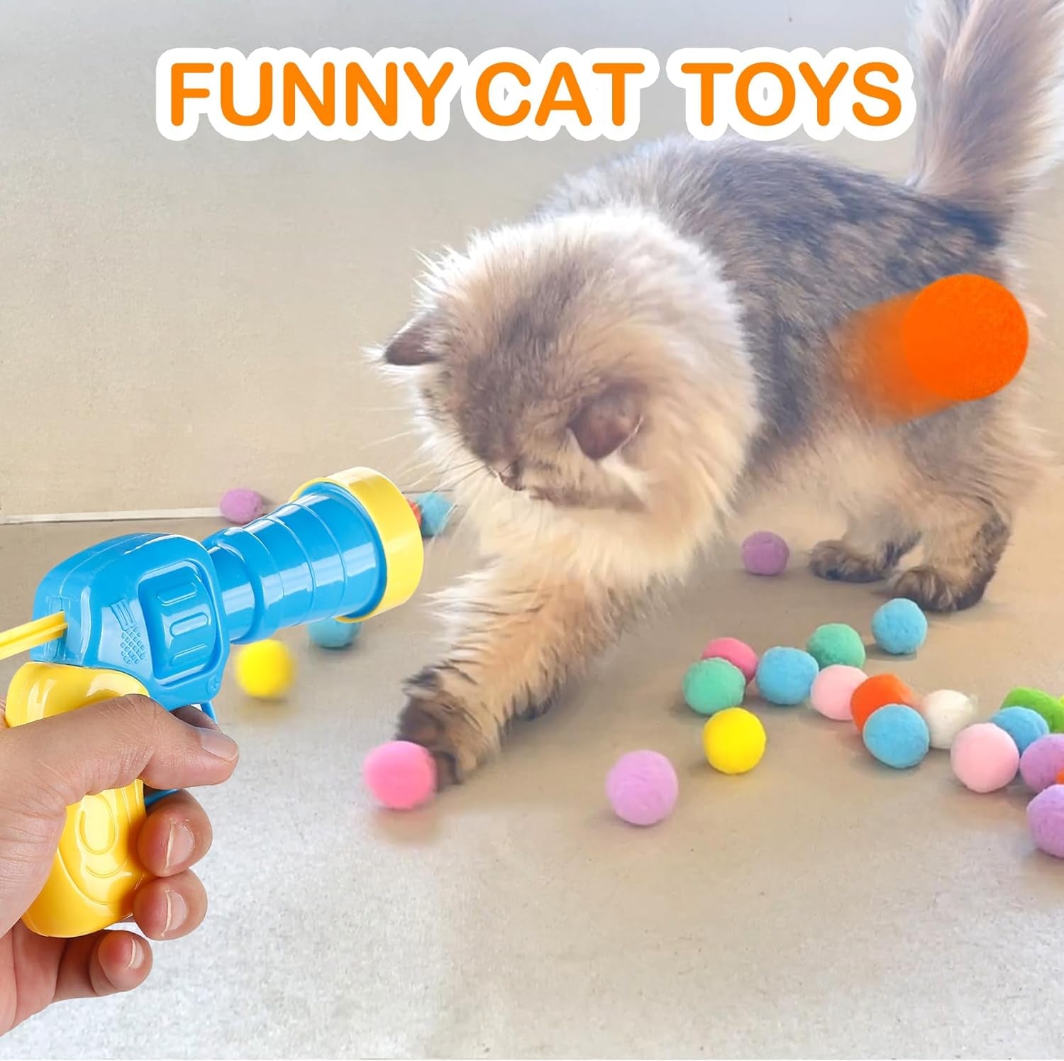 31PCS Cat Ball Launcher Toy – Interactive Fun for Your Playful Kitty! 