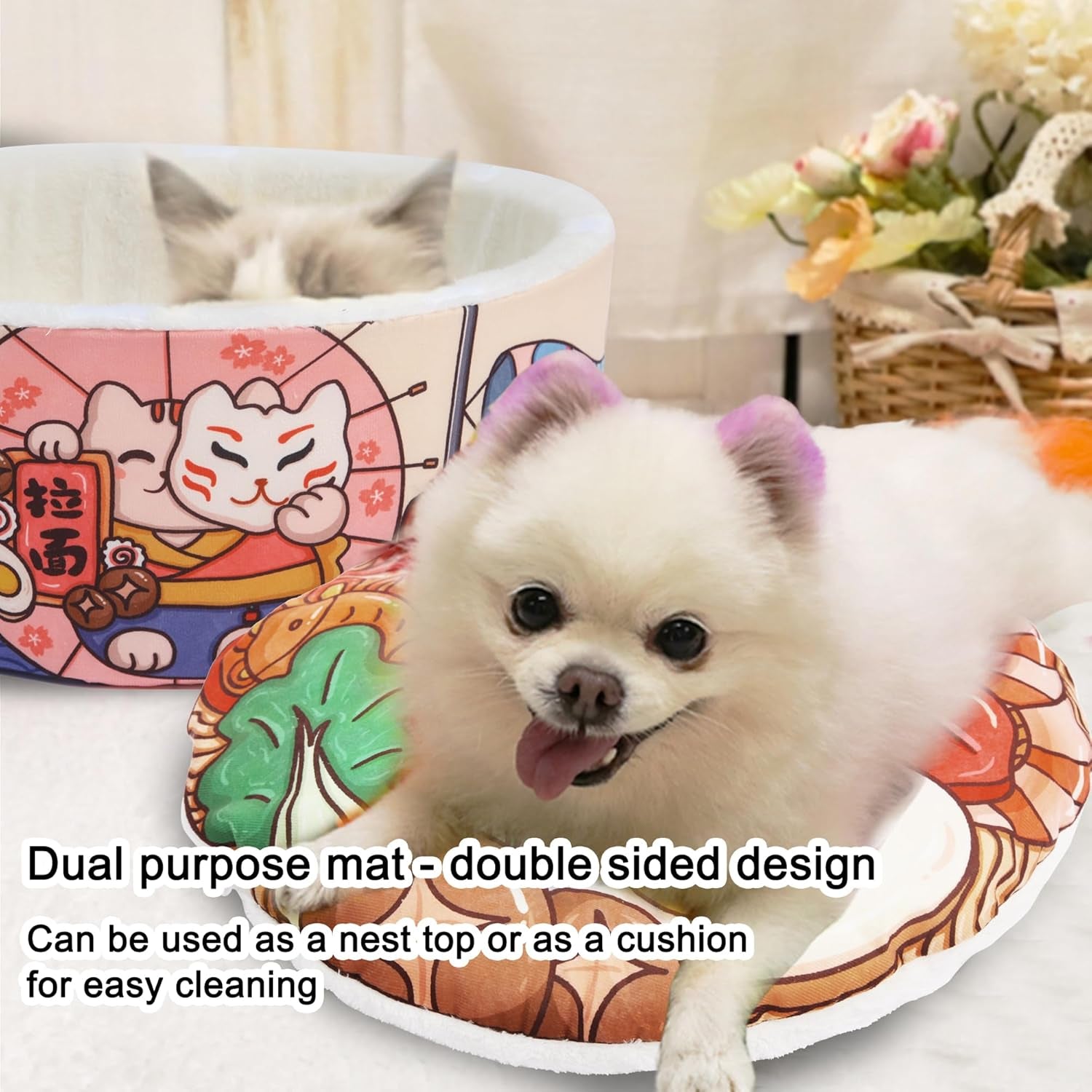 Ramen Noodle Dog & Cat Bed