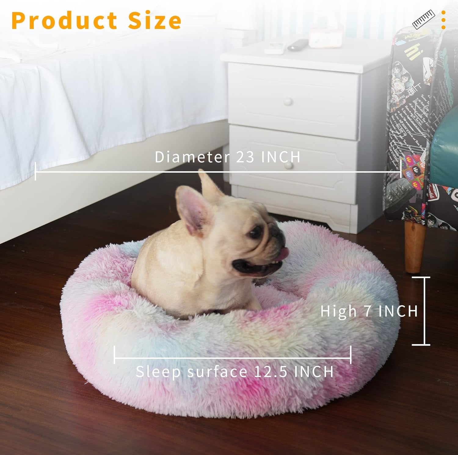 Multicolor Small Plush Pet Bed