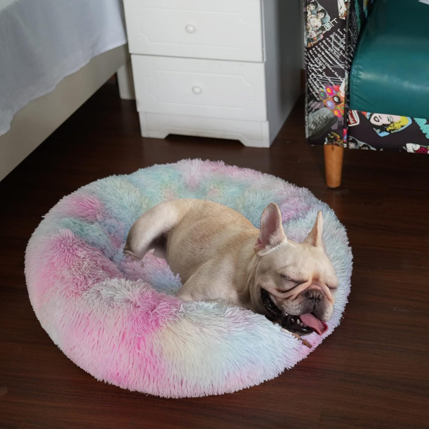 Multicolor Small Plush Pet Bed