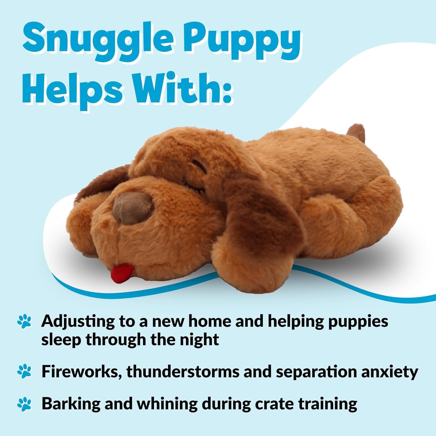 Snuggle Puppy Heartbeat for Pet Anxiety Relief and Calming Aid